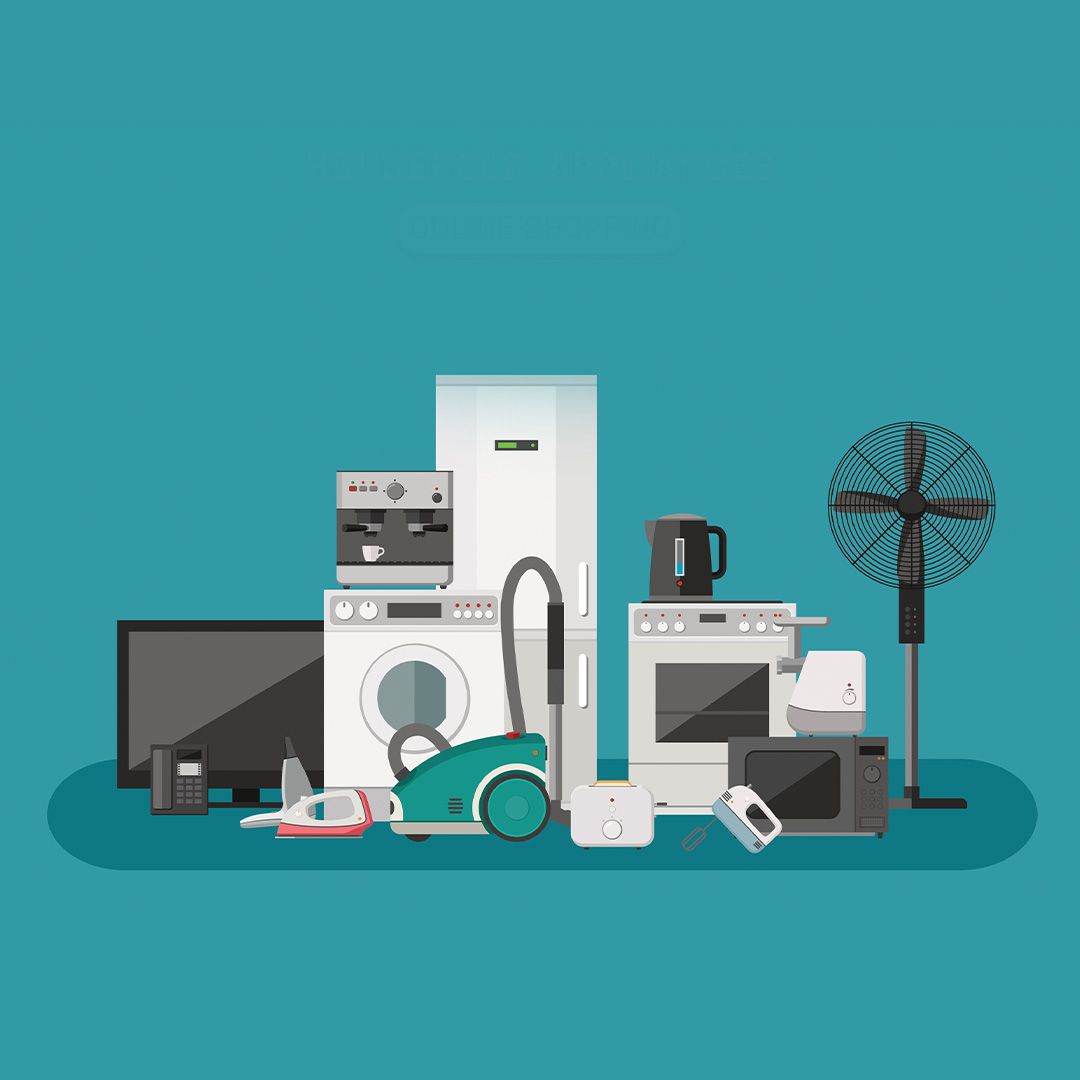 Illustration von unterschiedlichen Elektrogeräten